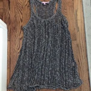 Metallic colored sweater tank